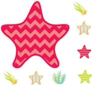 Ocean Plants and Starfish Cut Out By the Sea by UPRINT