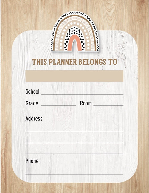 Planner and Organize |Neutral|Simply Stylish Boho Rainbowr |UPRINT|Schoolgirl Style