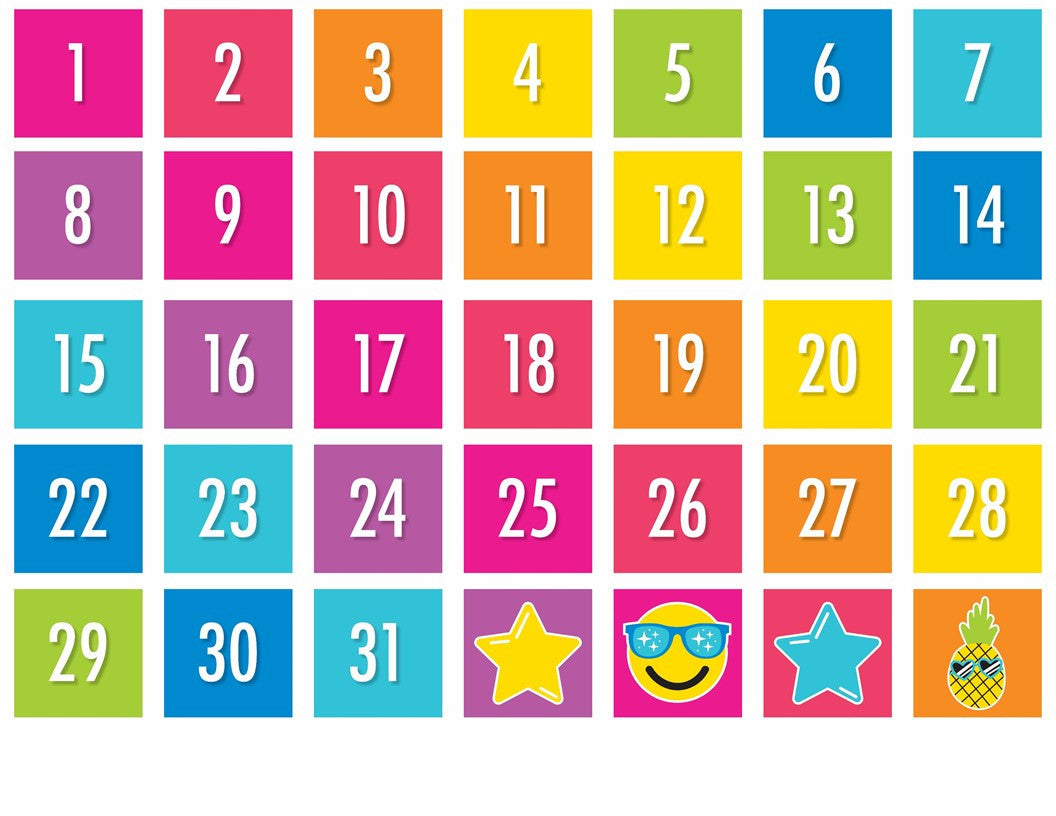 Neon Pocket Chart Calendar | Neon Pop | Schoolgirl Style neon-pocket-chart-calendar-neon-pop-schoolgirl-style