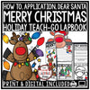 Holiday Christmas Writing Activities Lapbook | Printable Teacher Resources | The Little Ladybug Shop