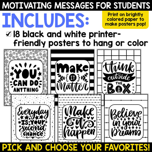 Motivational Posters for Testing State Test Motivation Coloring Pages