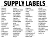 Supply Labels | Printable Classroom Resource | Miss West Best