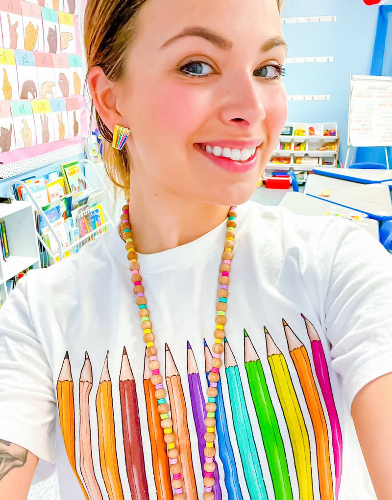 Flair Pens - Teach the Rainbow Sticker for Sale by