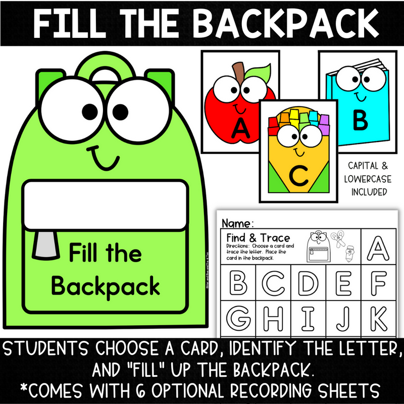 Back to School Math & Literacy Centers