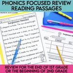 Phonics Focused Review Reading Passages Review for the End of 1st Grade or the Beginning of 2nd Grade by Literacy with Aylin Claahsen