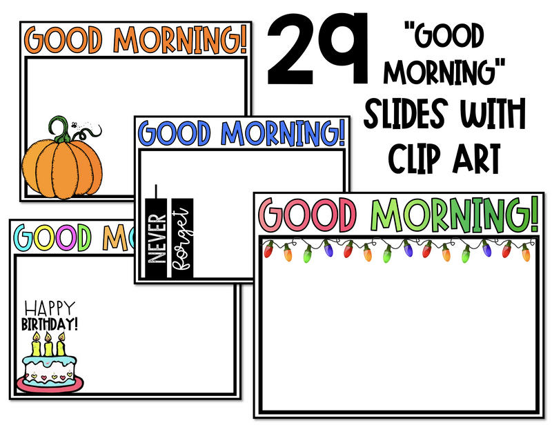 Morning Slides for Google Slides or PPT | Early Finisher | Must-Do / May-Do