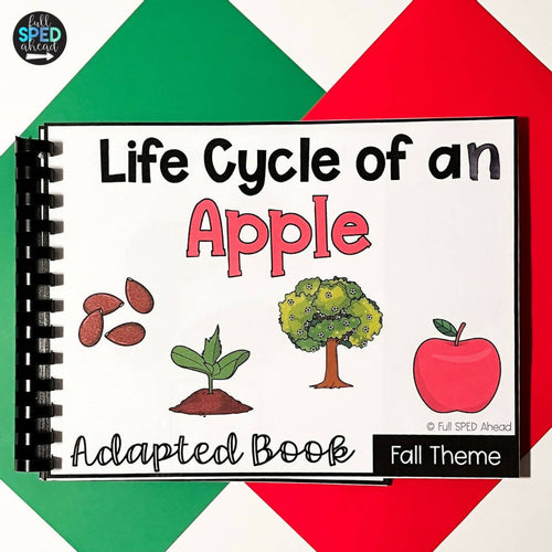 Life Cycle of an Apple Adapated Bookfor Special Education by Full SPED Ahead