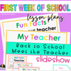First Week of School Lesson Plans by Tales of Patty Pepper