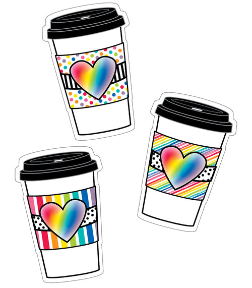 Industrial Cafe Rainbow To-Go Cups Cut-Outs by CDE