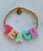 TEACH Bracelet by sprinkles_and_beads
