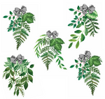 Boho Greenery with Black and White Ribbon Decor Cut-Outs By CDE