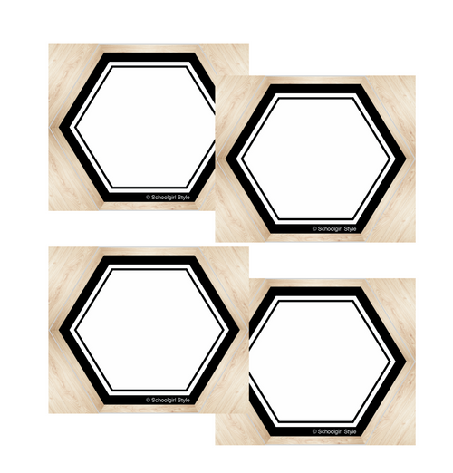 Simply Boho Hexagon Name Tags by UPRINT