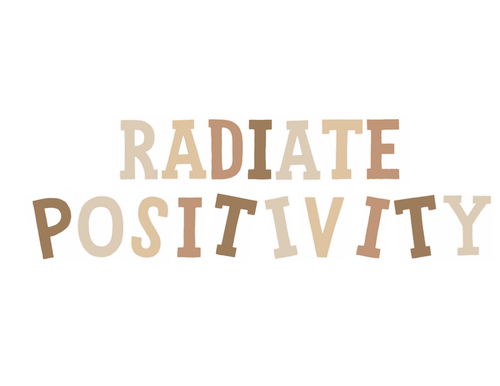 Boho Rainbow Printable Classroom Decor Radiate Positivity  by UPRINT