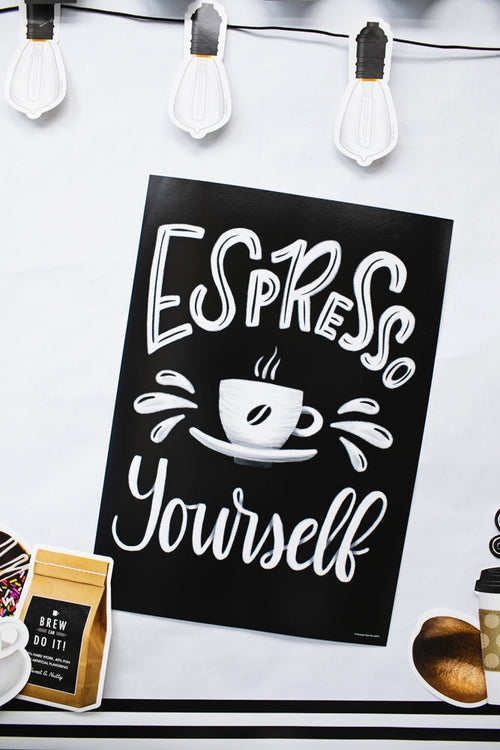 'Espresso Yourself' Poster | Industrial Cafe | Schoolgirl Style | UPRINT