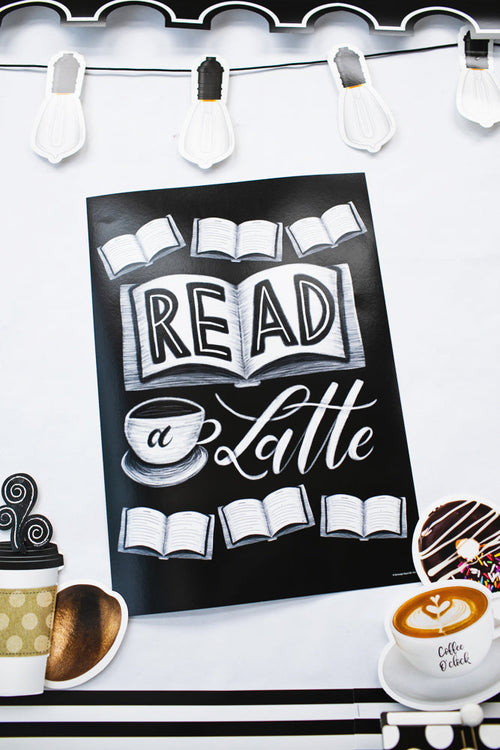 'Read a Latte' Poster | Industrial Cafe | Schoolgirl Style | UPRINT