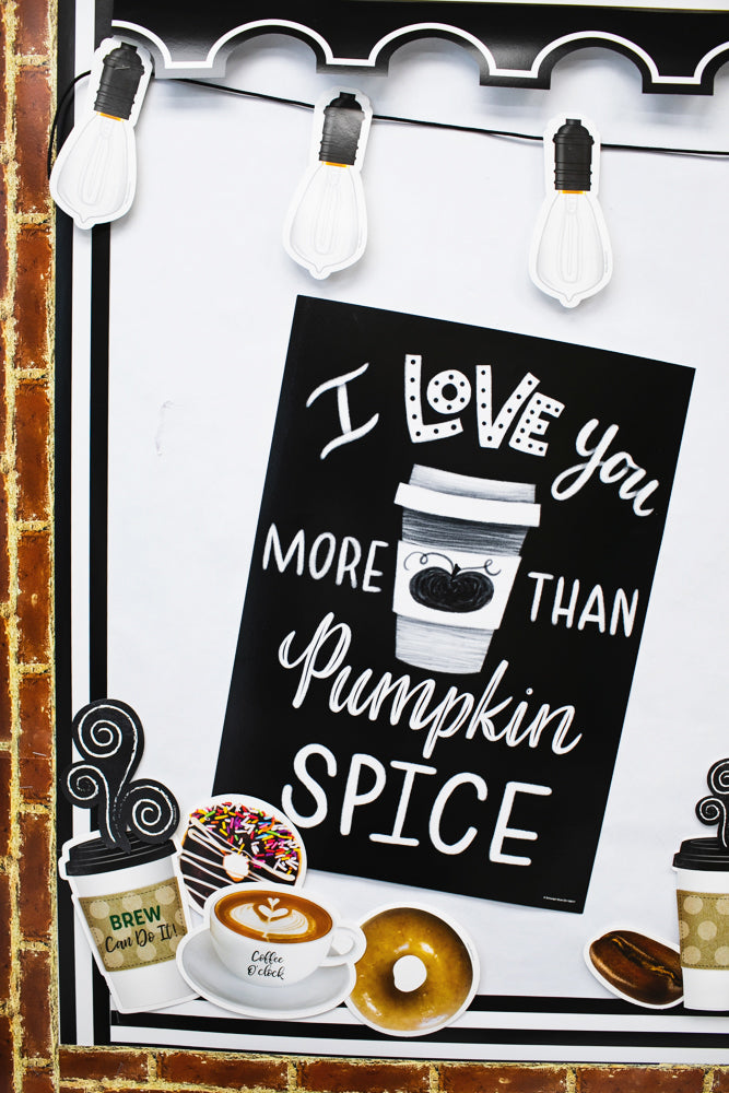'I love you more than Pumpkin Spice' Poster | Industrial Cafe | Schoolgirl Style | UPRINT