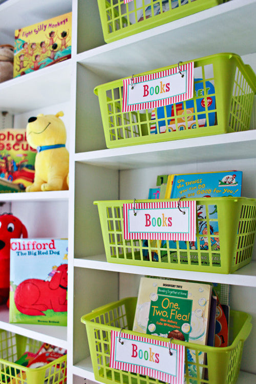 Book Basket Labels | Carnival | UPRINT | Schoolgirl Style