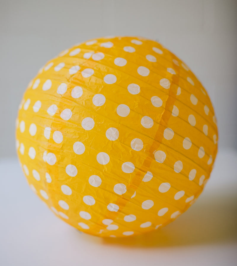 Schoolgirl Style - Your Future is Bright Yellow Polka Dot Lantern