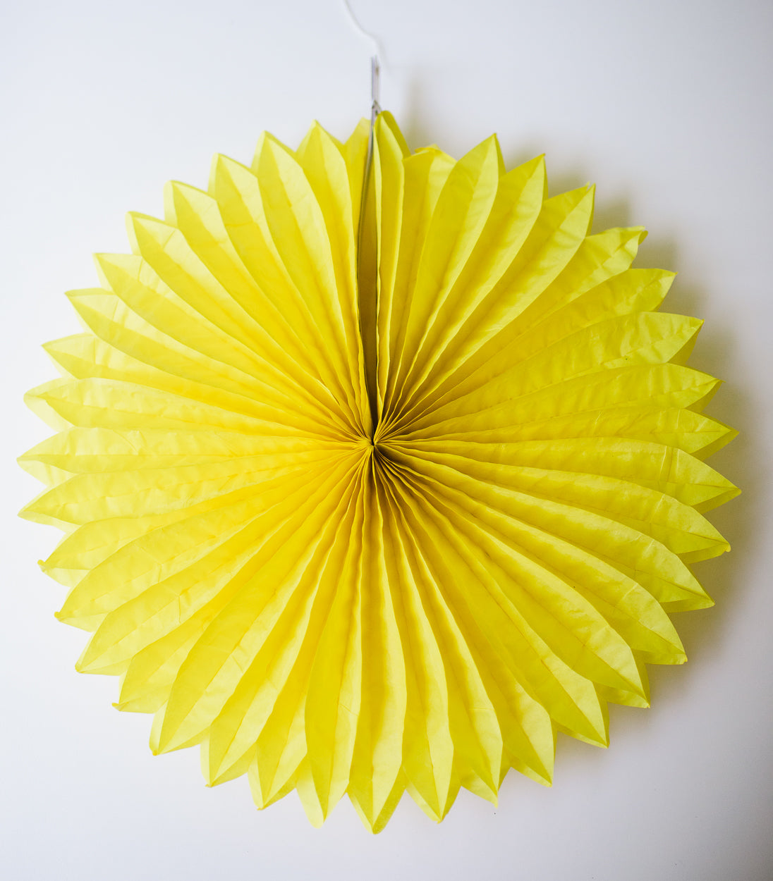 Schoolgirl Style - Lemon Yellow Fancy Fan