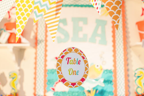Table Center Signs By the Sea by UPRINT