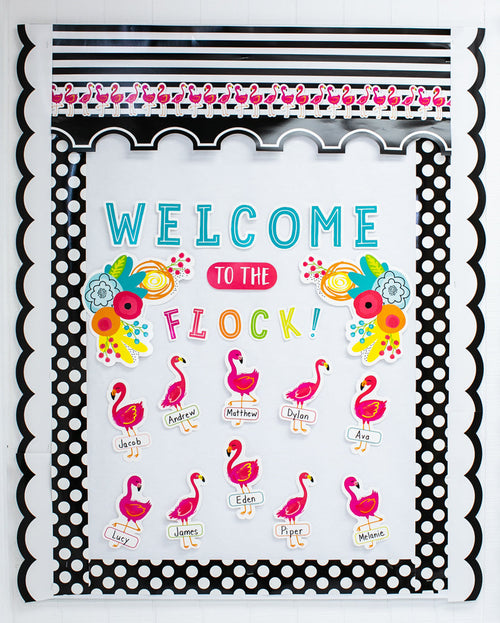 "Welcome to the Flock" Bulletin Board Set | Simply Stylish Tropical | UPRINT | Schoolgirl Style