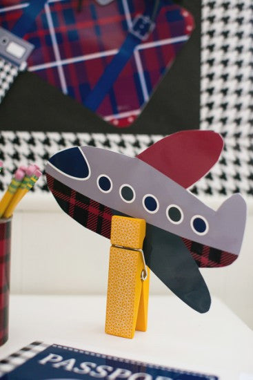 Airplane Cut Out World Traveler by UPRINT