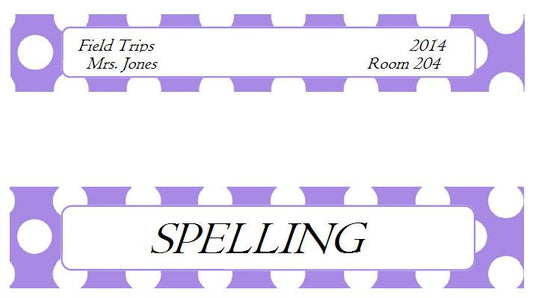 Binder Spines Polka Dot by UPRINT