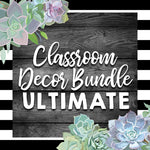Simply Stylish | Ultimate Classroom Theme Decor Bundle | Succulent Classroom Decor | Teacher Classroom Decor | Schoolgirl Style