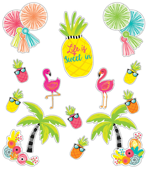 Simply Stylish Tropical "Life is Sweet" Bulletin Board Set by UPRINT