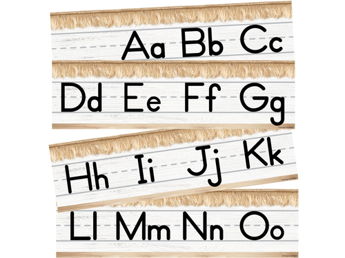 Simply Stylish Boho Rainbow Alphabet Line Manuscript Mini Bulletin Board Set by UPRINT