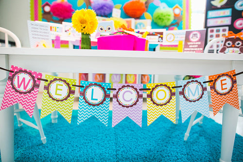 Bright Welcome Banner | Bright Owls | UPRINT | Schoolgirl Style