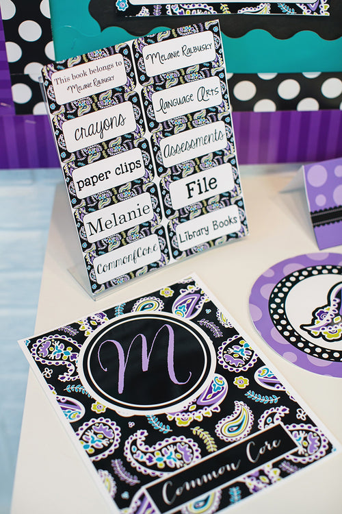 Stationary Set Midnight Orchid Paisley by UPRINT