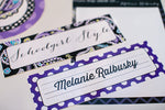 Nameplate Midnight Orchid Paisley  by UPRINT