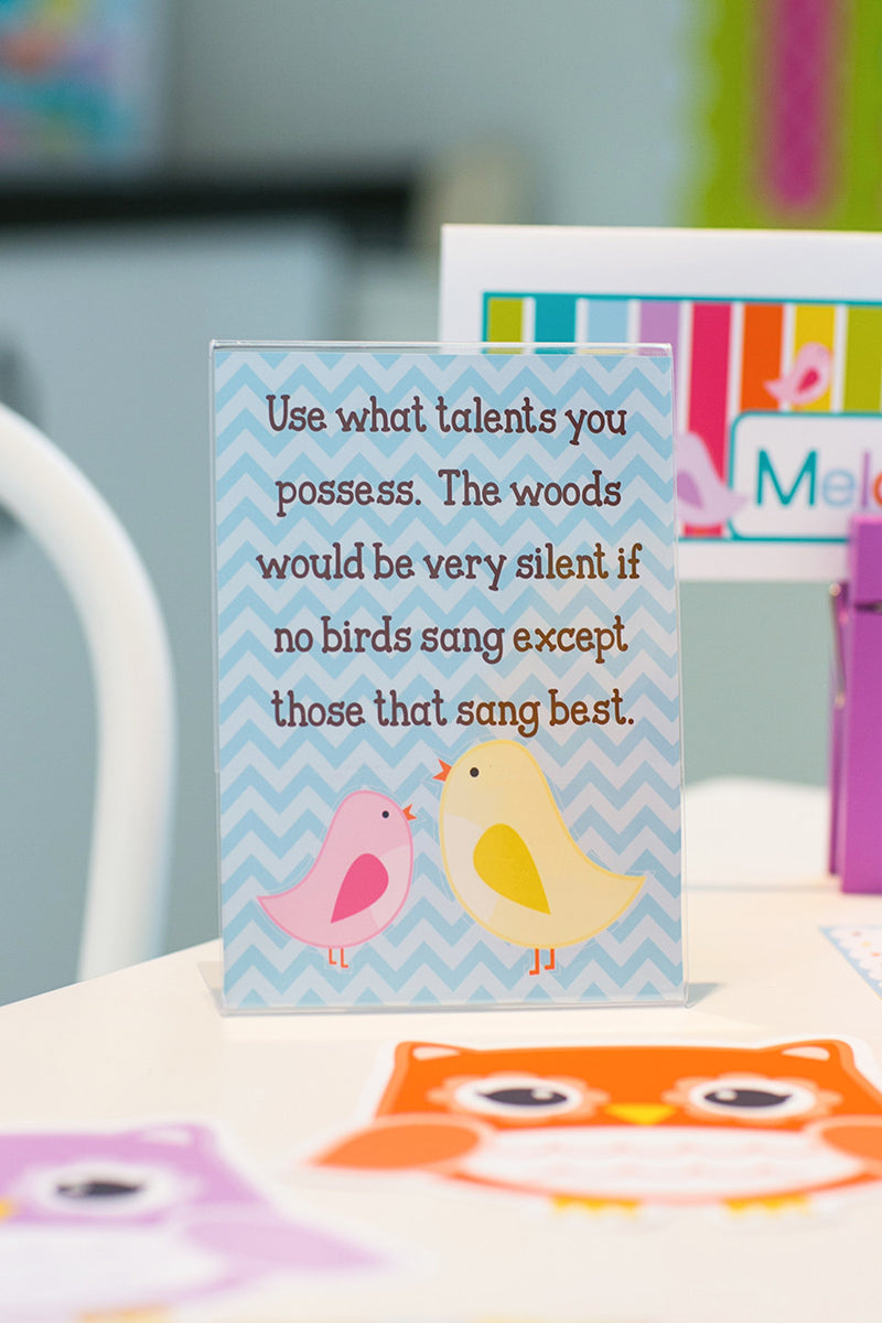 Inspirational Classroom Prints Bright Birds by UPRINT