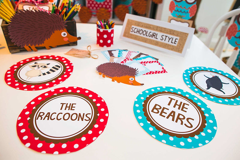 Table Center Signs Woodland Animals  by UPRINT