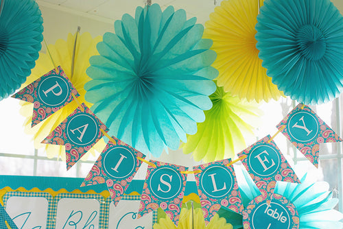 "Blue Paisley Pop" | Printable Classroom Decor | Bundle | Teacher Classroom Decor | UPRINT| Schoolgirl Style