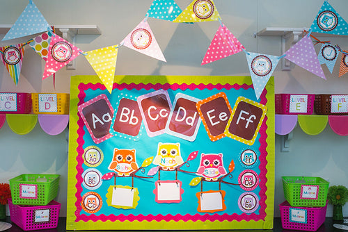 Bright Alphabet Letters - Penmanship | Bright Classroom Decor | UPRINT | Schoolgirl Style
