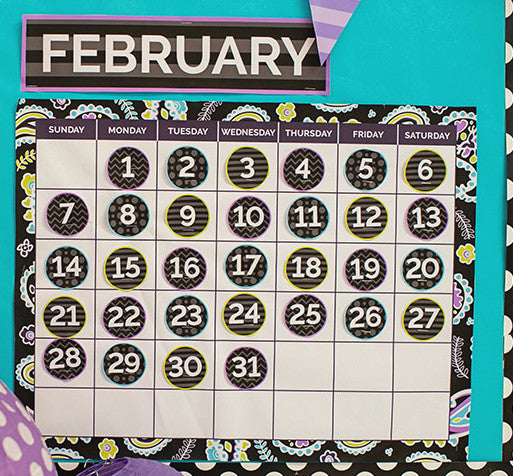 Calendar Set | Midnight Orchid Paisley | UPRINT | Schoolgirl Style