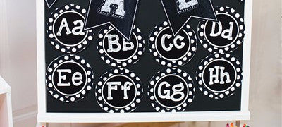 Word Wall Labels Chalkboard and Polka Dot by UPRINT