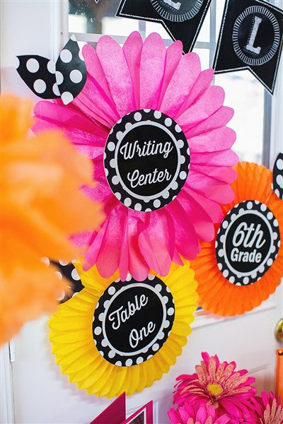 Table Center Signs Chalkboard and Polka Dot by UPRINT