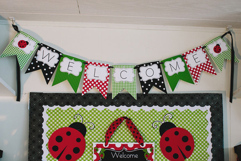 Welcome Banner Lovely Ladybugs by UPRINT