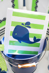Preppy Nautical Lime Green and Navy Blue Classroom Prints