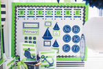 Nautical Cut Outs | Preppy Nautical Lime Green and Navy Blue | UPRINT | Schoolgirl Style