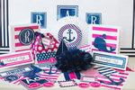 Preppy Nautical Hot Pink and Navy Blue - Full Collection {UPRINT}
