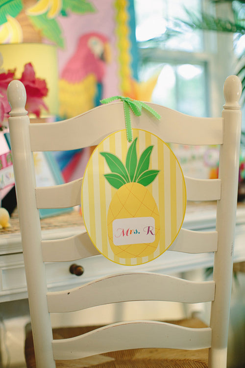 Pineapple Chair Door Sign Luau by UPRINT