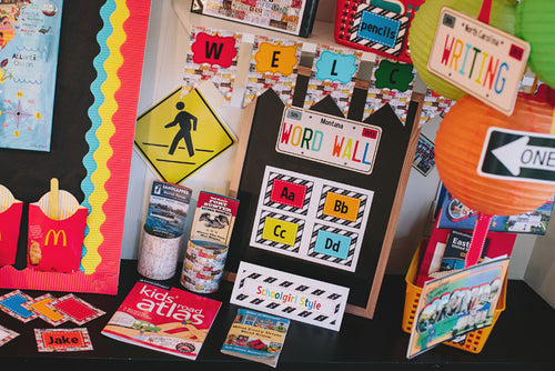 Word Wall Labels | Road Trip | UPRINT | Schoolgirl Style
