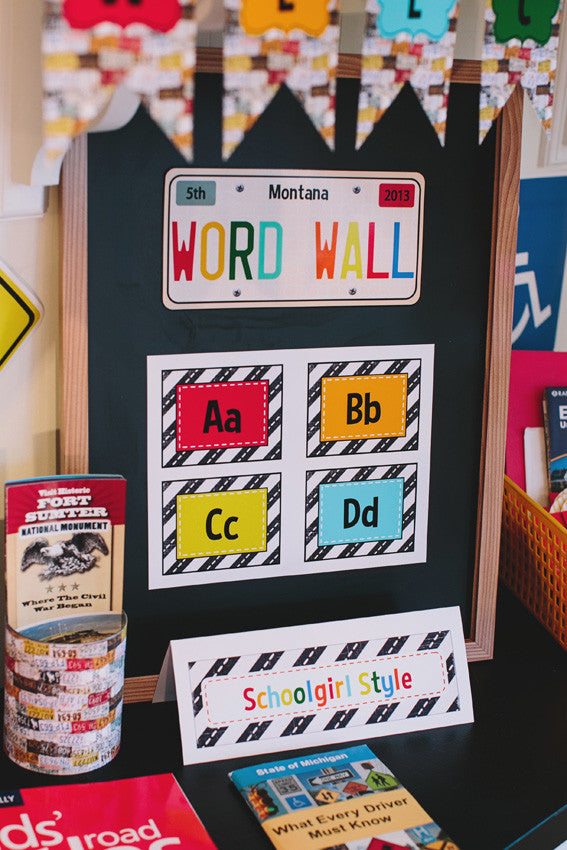 Road Trip Word Wall Labels