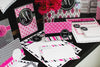 Hot Pink & Black Stationary Set {UPRINT}