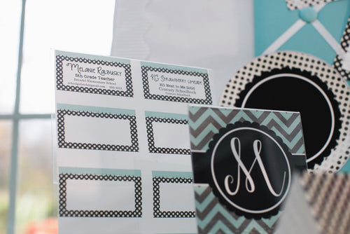 Stationary Set Turquoise Black and Gray by UPRINT