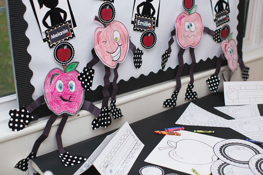 Apple Art Project and Apple Cut Outs | Color My Classroom | UPRINT | Schoolgirl Style